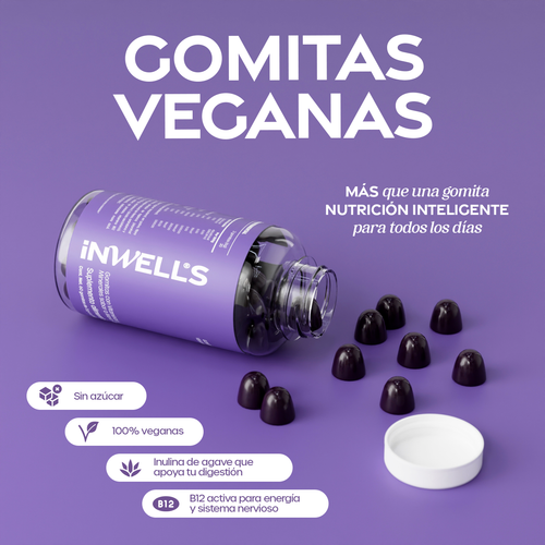 Gomitas Veganas Multivitamínicas — Sabor Mora Azul