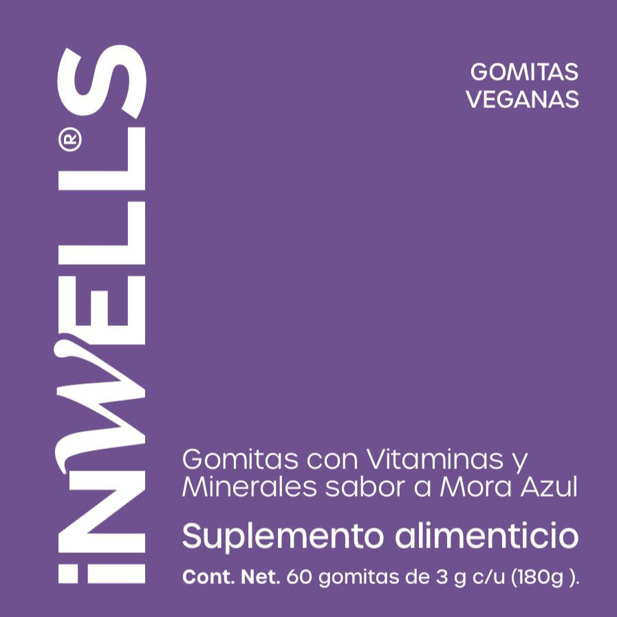 Gomitas Veganas Multivitamínicas — Sabor Mora Azul
